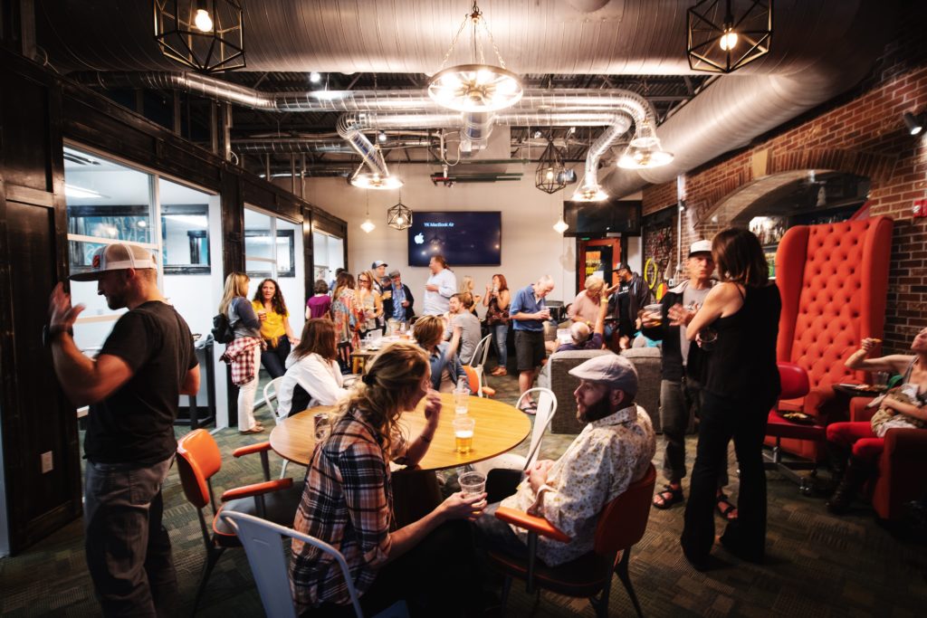 A networking event at Colorado Workspace