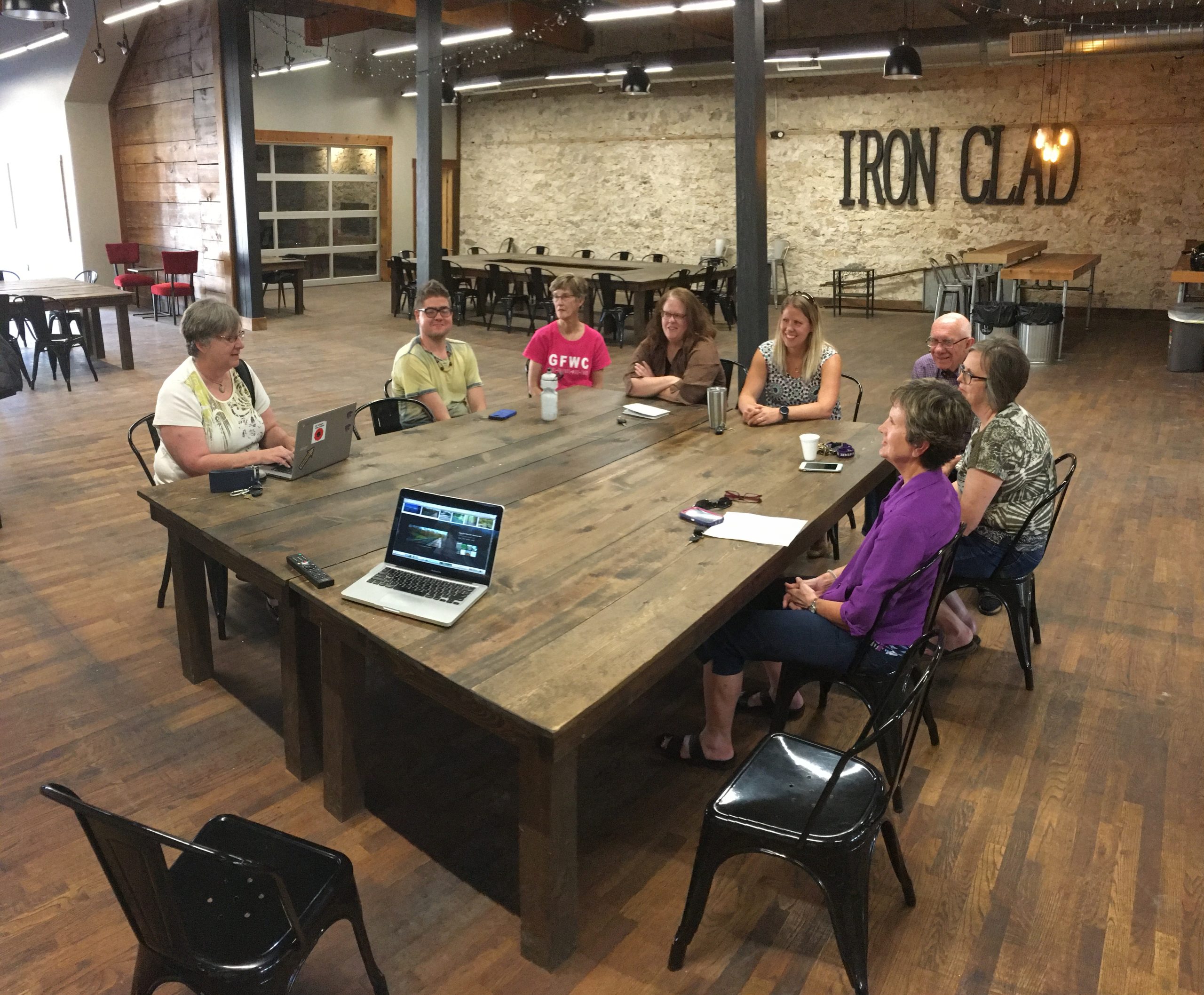 Photo of a meeting at Iron Clad