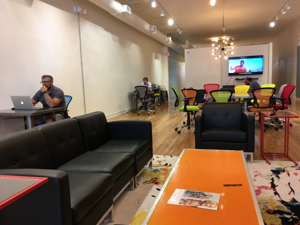 Main Area of Iron Clad with Coworker